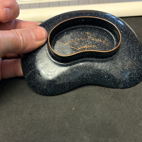 Abstract Rare Vintage Rare Miguel Pineda Enamel On Copper Dish - Picture 6 of 6